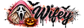 Wifey Halloween apparel design