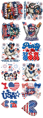 4TH OF JULY GANG SHEET (RED WHITE AND BOOZE)