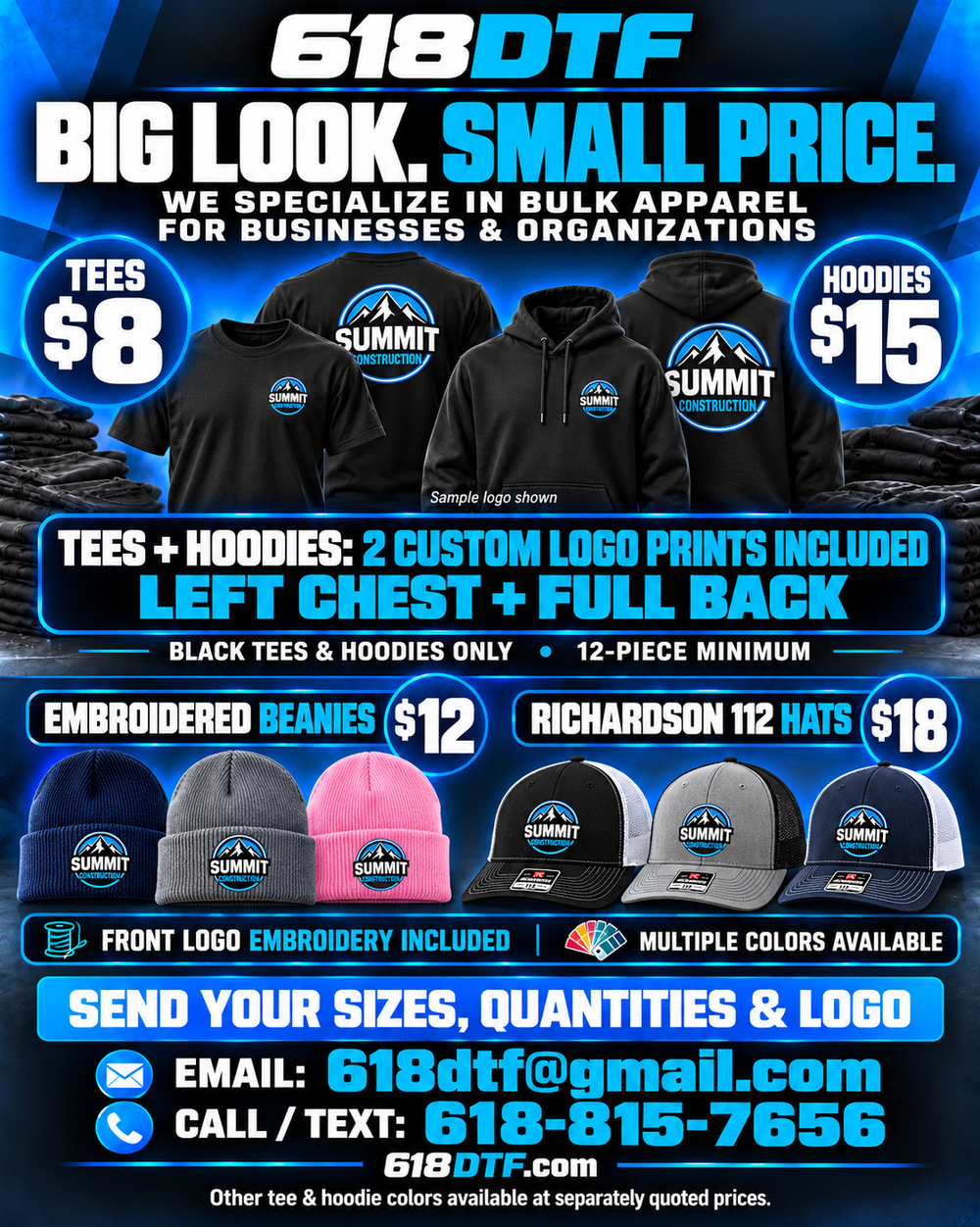 Custom T-Shirts & Hoodies — $8 Tees / Hoodies from $15