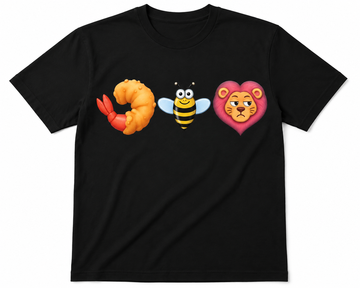 SHRIMP, BEE, LION FUNNY T SHIRT