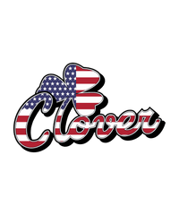 Clover American Flag — T-Shirt or Hoodie — logo artwork preview; garment and print included