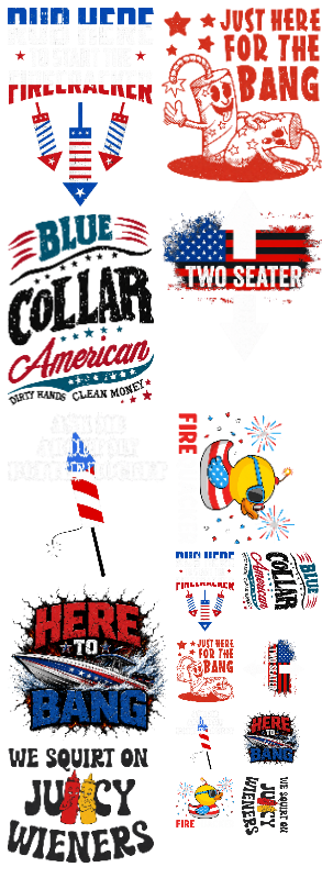 4TH OF JULY GANG SHEET ( RUB HERE )